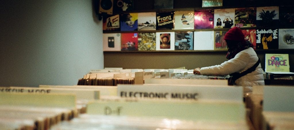 Flipping through records