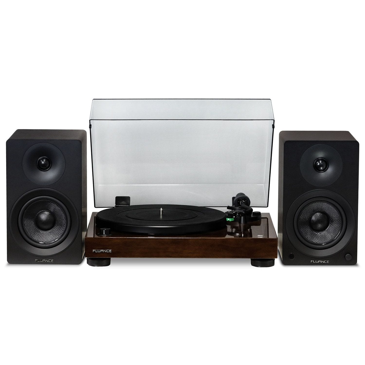 RT81 Elite High Fidelity Vinyl Turntable with Ai41 Powered 5” Stereo Bookshelf Speakers image