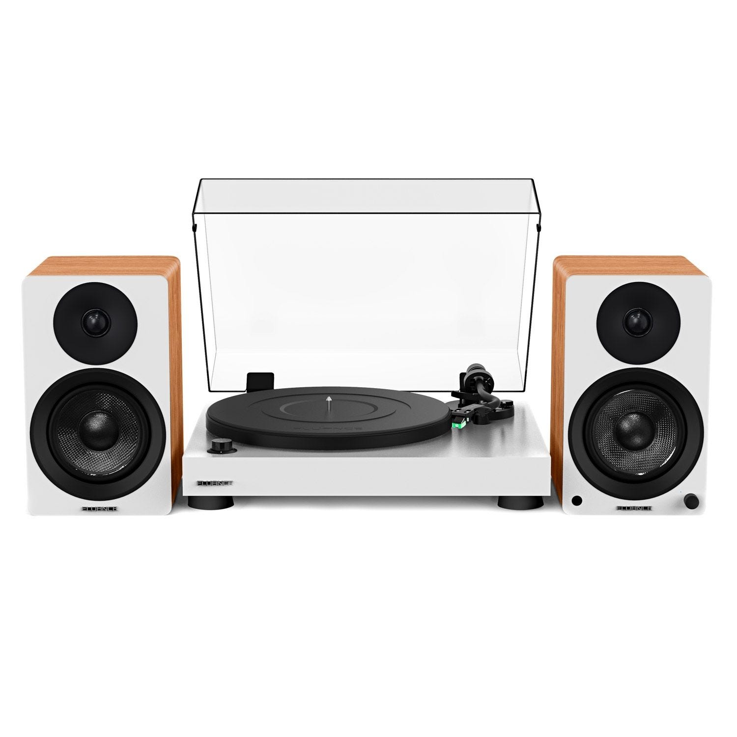 RT81 Elite High Fidelity Vinyl Turntable with Ai41 Powered 5” Stereo Bookshelf Speakers image