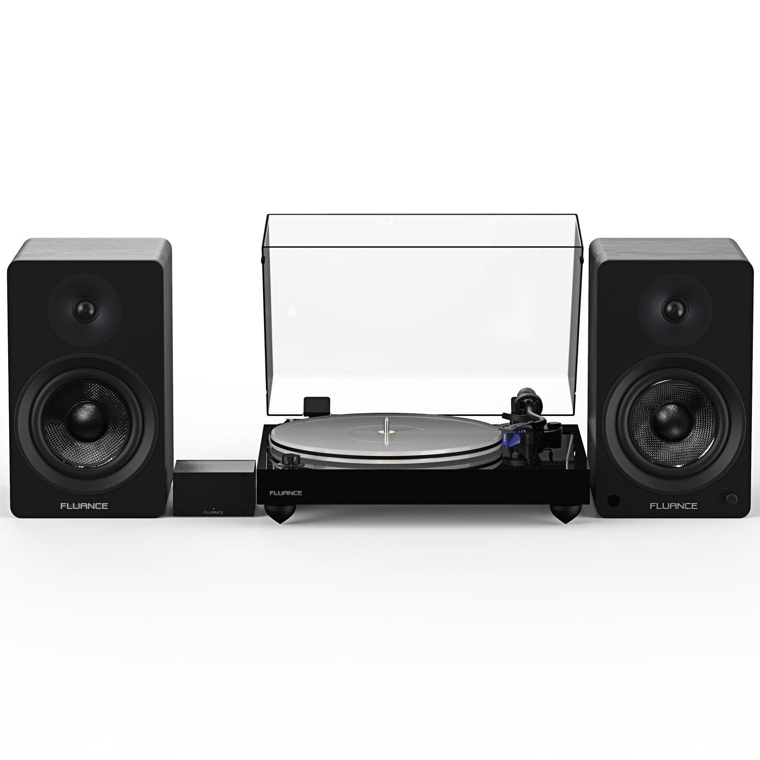Reference RT85 High Fidelity Vinyl Turntable with PA10 Phono Preamp and Ai61 Powered 6.5” Stereo Bookshelf Speakers image