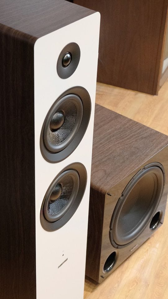 Ai81 Elite Powered 2-Way Floorstanding Tower Speakers and DB10 10