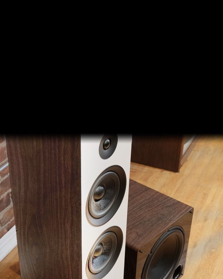 Ai81 Elite Powered 2-Way Floorstanding Tower Speakers and DB12 12