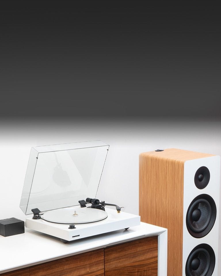 Reference RT85N High Fidelity Vinyl Turntable with PA10 Phono Preamp and Ai81 Elite Powered 2-Way Floorstanding Tower Speakers