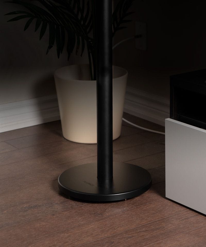 Floor Speaker Stands for Surround Sound and Bookshelf Speakers (Round Base)
