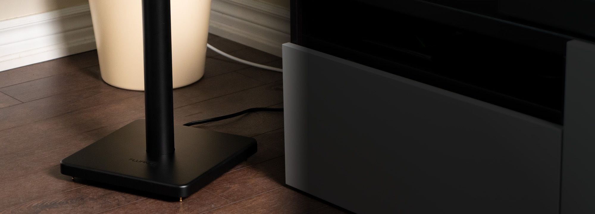 Floor Speaker Stands for Surround Sound and Bookshelf Speakers (Square Base)