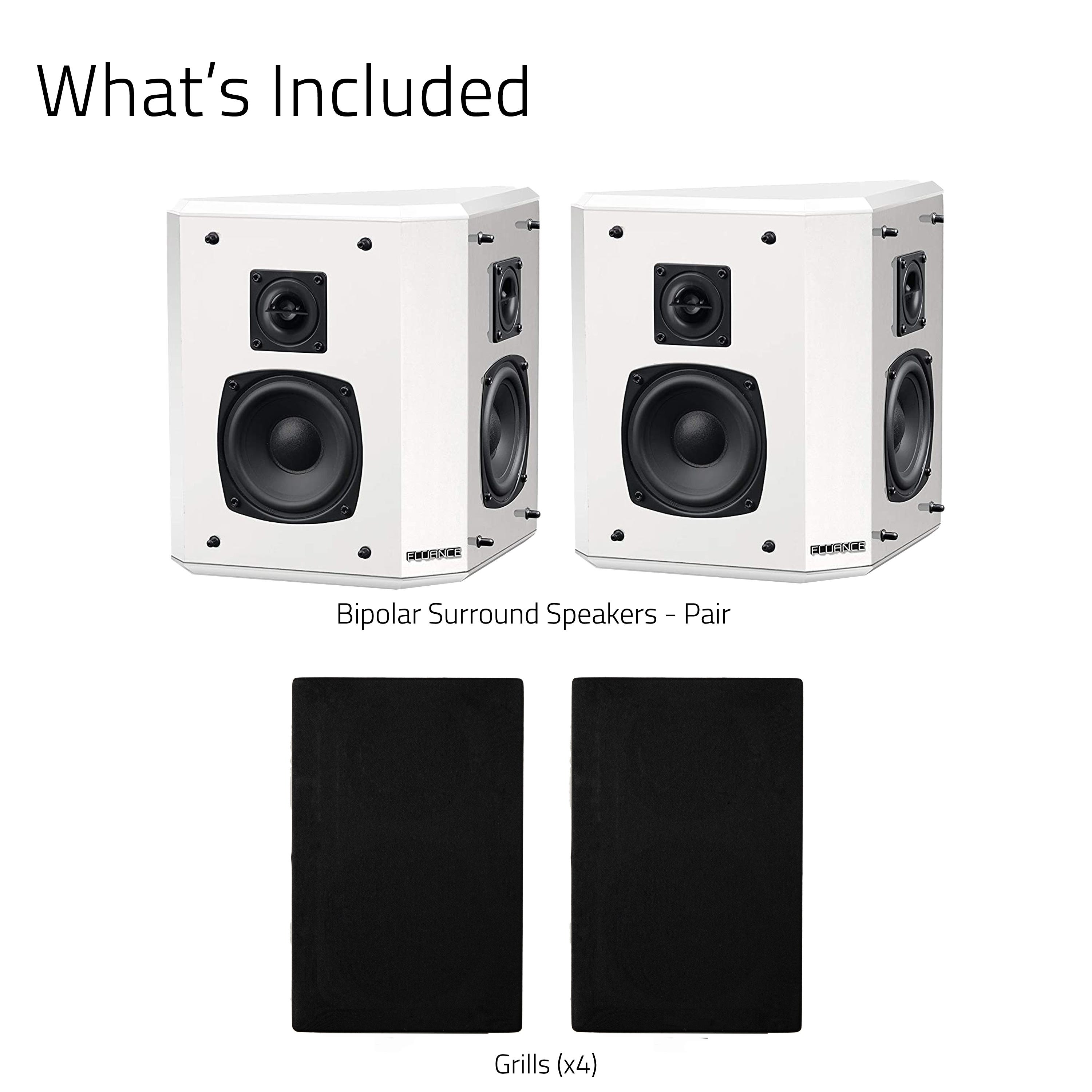 Elite High Definition 2-Way Bipolar Surround Speakers