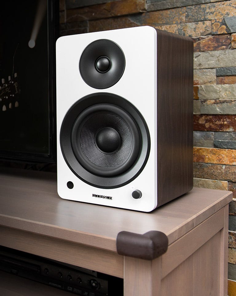 TV USB & Sub Out RCA Black Ash Optical Fluance Ai61 Powered 2-Way 2.0 Stereo Bookshelf Speakers with 6.5 Drivers 120W Amplifier for Turntable PC and Bluetooth 5 Wireless Music Streaming 