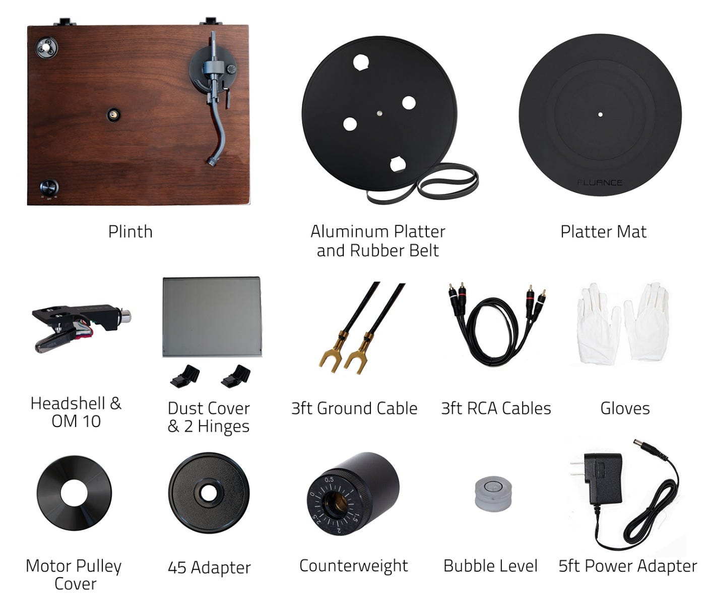 Fluance RT82 Reference High Fidelity Vinyl Turntable Record Player with  Ortofon OM10 Cartridge, Speed Control Motor, Solid Wood Plinth, Vibration  Isol